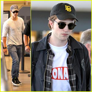 Robert Pattinson & Taylor Lautner: Back at LAX!