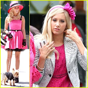 Ashley Tisdale is Pretty in Lots of Pink
