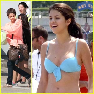 Selena Gomez: Blue Bikini Beach Day!