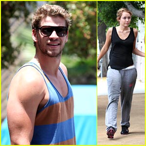 Miley Cyrus & Liam Hemsworth: Gym Junkies