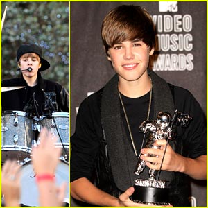 Justin Bieber WINS Best New Artist at MTV VMAs 2010!