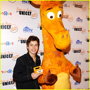 Jake T. Austin Trick-Or-Treats For UNICEF
