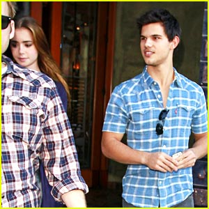 Taylor Lautner & Lily Collins: Lunch Date!