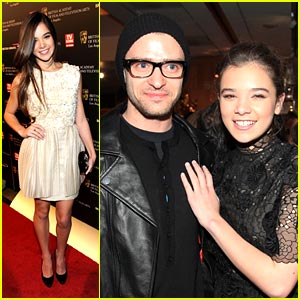 Hailee Steinfeld Screens 'True Grit' with Justin Timberlake