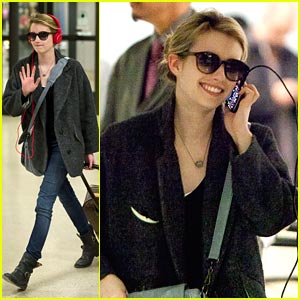 Emma Roberts: Red Hot Headphones!