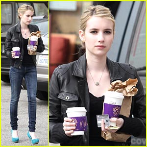 Emma Roberts: Blue Suede Stilettos!