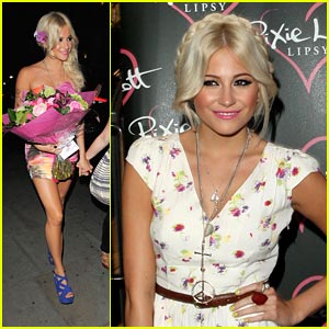 Pixie Lott Launches New 'Lipsy' Line in London