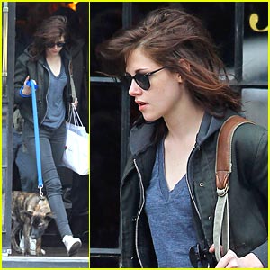Kristen Stewart: East Village Walk with Dog