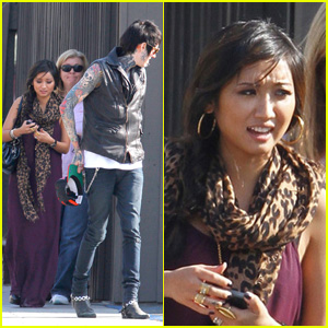 Brenda Song: Lunch With Trace Cyrus' Family