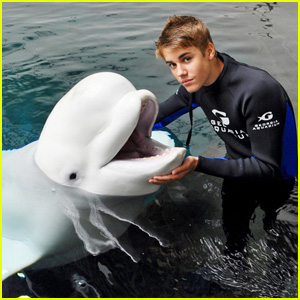 Justin Bieber: Best Buds With Beluga Whale!