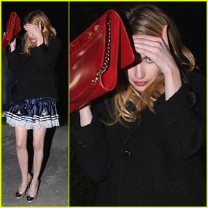 Emma Roberts Hides From Halloween