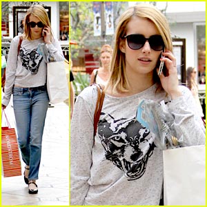 Emma Roberts: Holiday Shopping at the Grove