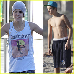 Justin Bieber: Beach Time with Dad Jeremy!