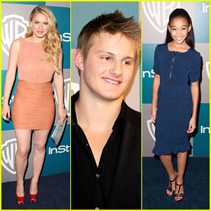 Leven Rambin: InStyle Golden Globes Party with Alexander Ludwig