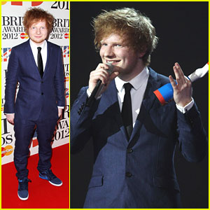Ed Sheeran Wins Best British Male Artist at BRITs 2012!