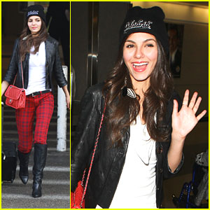 Victoria Justice: Red Plaid Pants!