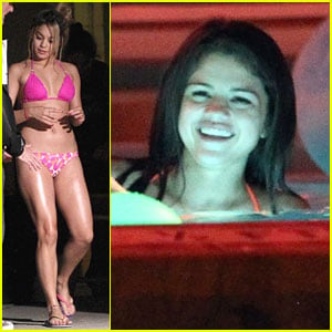 Vanessa Hudgens & Selena Gomez: Pool Party on 'Spring Breakers' Set