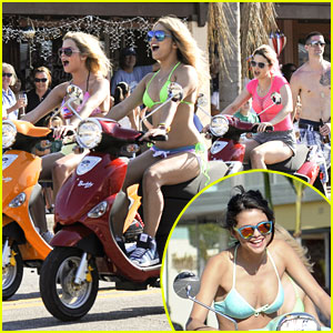 Vanessa, Ashley & Selena: Scooters for 'Spring Breakers'!