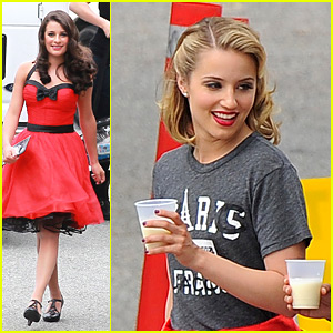 Dianna Agron & Lea Michele: Ladies In Red