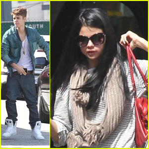 Justin Bieber & Selena Gomez Run Errands on Wednesday