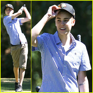 Justin Bieber Golfs His Stress Away