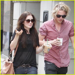 Lily Collins & Jamie Campbell Bower: Holding Hands!