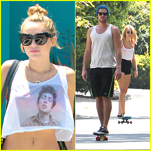 Miley Cyrus & Liam Hemsworth: Skateboarding Sunday
