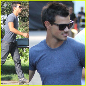 Taylor Lautner: 'Grown Ups 2' Set