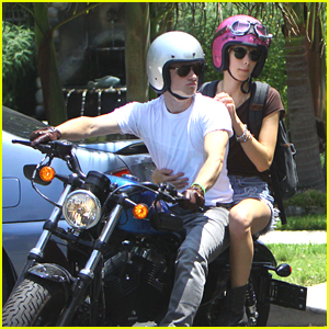 Josh Hutcherson: Motorcycle Movie Date with Lanchen Mihalic