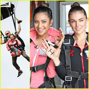 Shay Mitchell & AnnaLynne McCord Sky Dive for Charity
