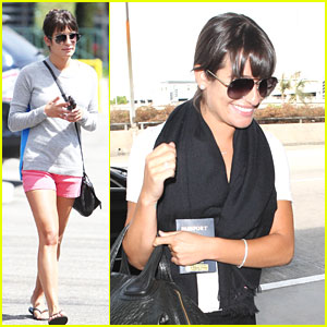 Lea Michele Takes To The Skies