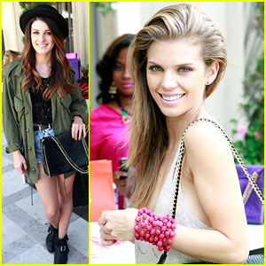 Shenae Grimes & AnnaLynne McCord Stop By The Softcup Beauty Retreat