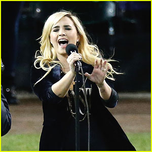 Demi Lovato Sings National Anthem at World Series 2012 - Watch Now!