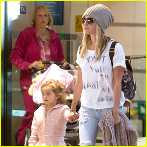 Ashley Tisdale: LAX Landing with Niece Mikayla