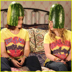 Jane Levy & Allie Grant: Watermelon Heads!