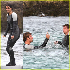 Josh Hutcherson Dives Into Quarter Quell with Jennifer Lawrence & Sam Claflin in Hawaii