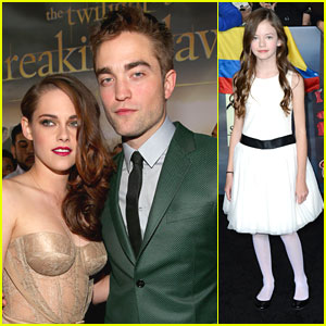 Kristen Stewart & Robert Pattinson: 'Breaking Dawn' Premiere with Mackenzie Foy