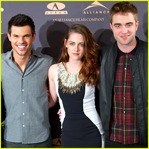 Kristen Stewart: 'Breaking Dawn' Madrid Photo Call with Robert Pattinson & Taylor Lautner!