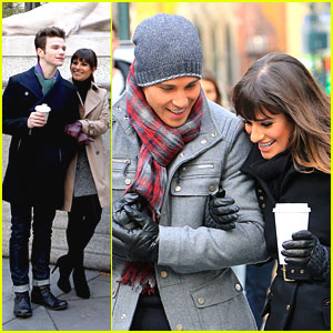 Lea Michele & Chris Colfer: Back in the Big Apple for 'Glee'
