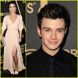 Lea Michele & Chris Colfer: InStyle Golden Globe Party Pair