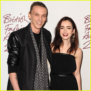 Lily Collins & Jamie Campbell Bower: British Fashion Awards 2012
