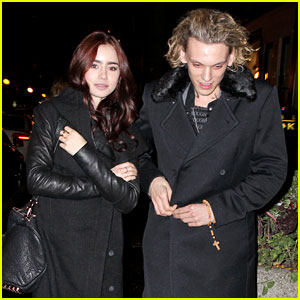 Lily Collins: Gallery Viewing with Jamie Campbell Bower!