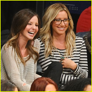 Ashley Tisdale: Lakers Game with Samantha Droke!
