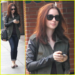Lily Collins: Holiday Shopping in Beverly Hills