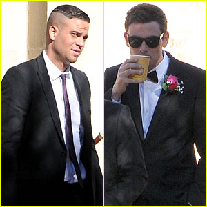 Cory Monteith: 'Glee' Set With Mark Salling!