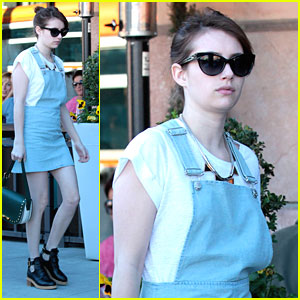 Emma Roberts Lunches at E. Baldi in Beverly Hills