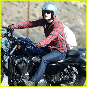 Josh Hutcherson: Motorcycle Ride in Malibu