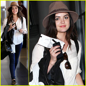 Lucy Hale: Lovely at LAX