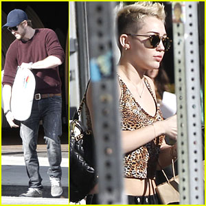 Miley Cyrus & Liam Hemsworth: Surfboard Shopping Sweeties