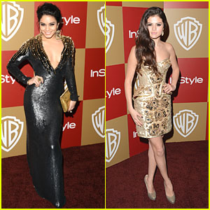 Selena Gomez & Vanessa Hudgens: InStyle Golden Globe Party 2013